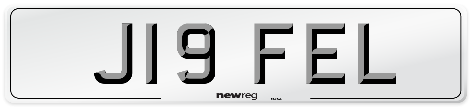 J19 FEL Number Plate from New Reg